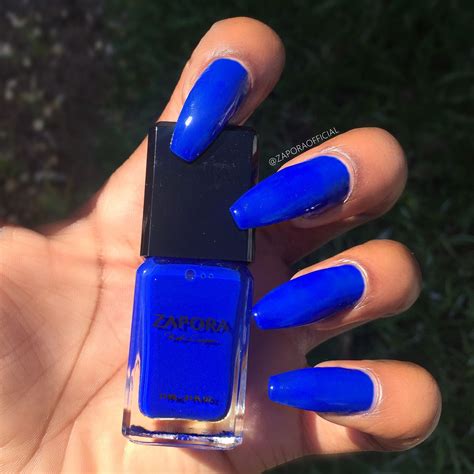 Royal Blue Coffin Nail Designs - Design Talk