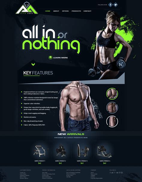 Gym Equipments Website Design on Behance