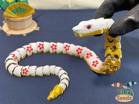 Flexi Blossom Snake and Kadomatsu Stand Set - Free 3D Print Model ...