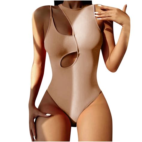 One Piece Bikini Swimsuit Ladies Trendy Cutout Sexy High Leg Beach