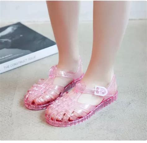 Kids Jelly Sandals - Glitter Pink