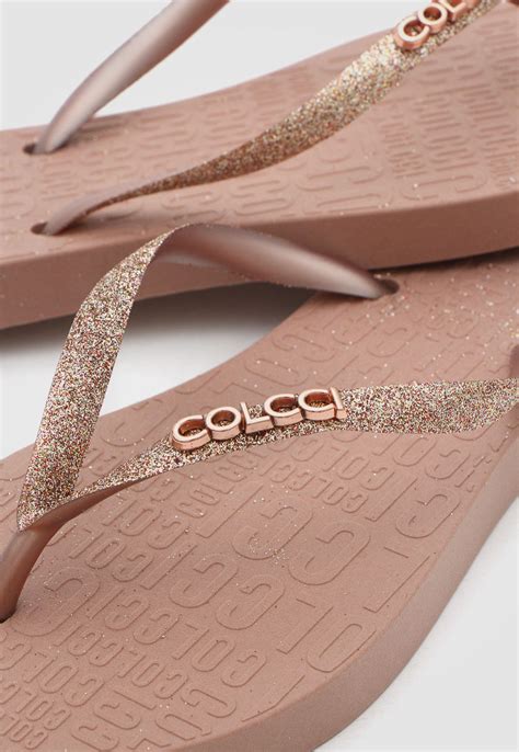 Chinelo Feminino Da Colcci - CHINELO COLCCI RIO FEMININO ROSE GLITTER - Dom Store Multimarcas ...