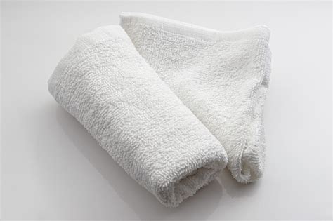 Premium Photo | White towel on white background