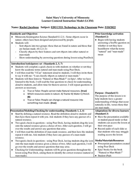 Assignment #2 LCIM - Professor Jackie Stevens - Saint Mary’s University