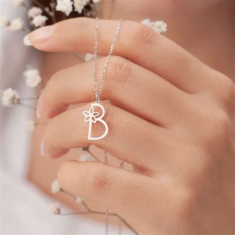 Letter Necklace - Etsy