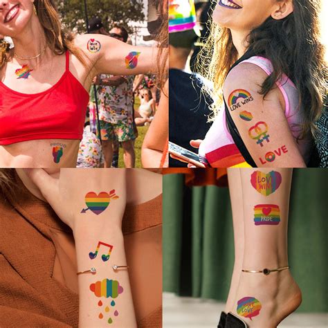 PrideOutlet > Temporary Tattoos > Rainbow Pride Temporary Tattoo Pack A120