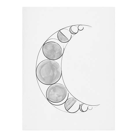Phases Of The Moon Drawing