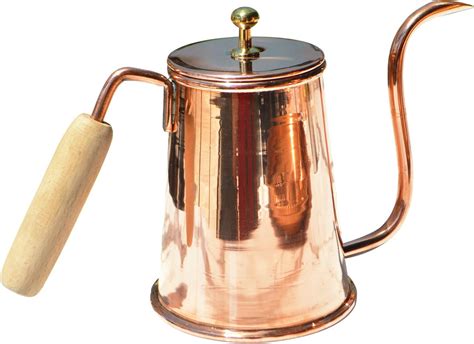 Amazon | 銅製コーヒーポット 銅ケトル 銅ティーケトル モダンな銅製ケトル 手作り銅製ポット 銅製コーヒーケトル (明るい ...