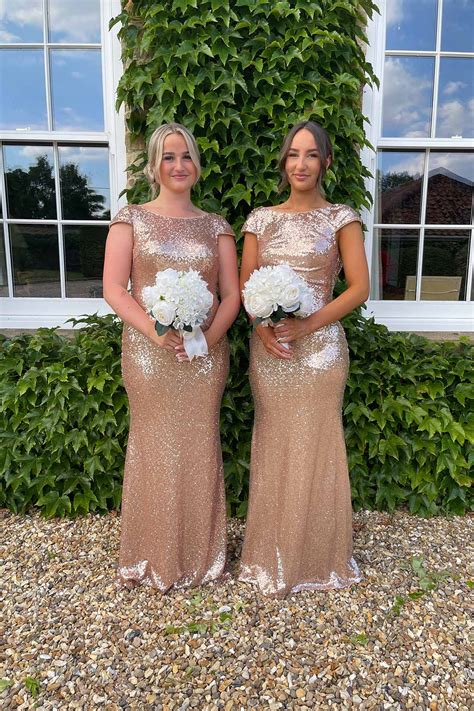 Gold Sequin Bridesmaid Dresses