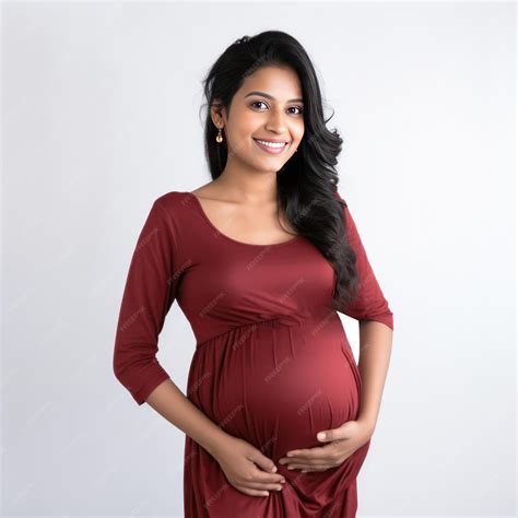 Premium Photo | A confident smiling pregnant indian women wearing