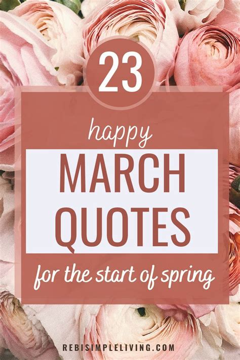 23 Inspirational March Quotes to Welcome Spring | March quotes, Month ...