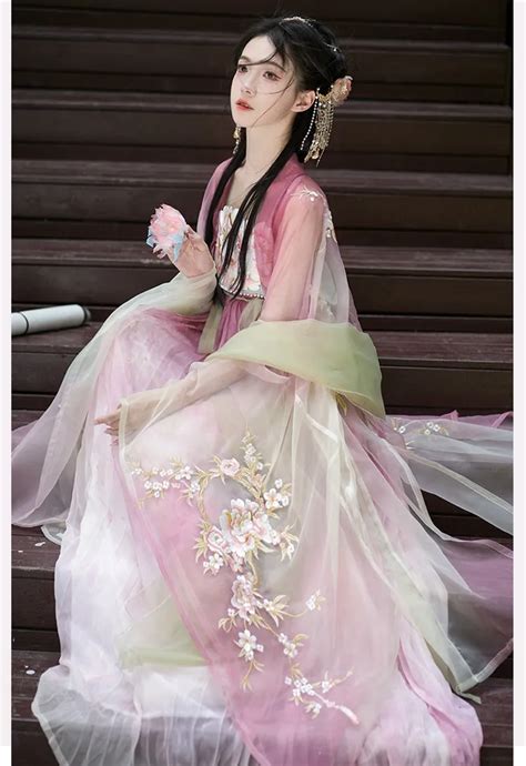 Old Chinese Traditional Dress Embroidered Tang Hanfu - Fashion Hanfu