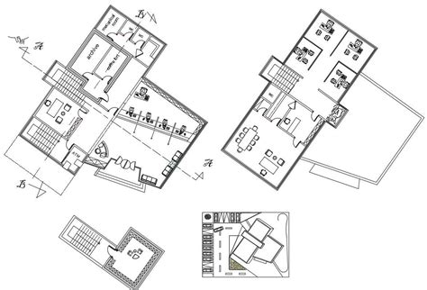 Simple Bank Floor Plan CAD Drawing - Cadbull