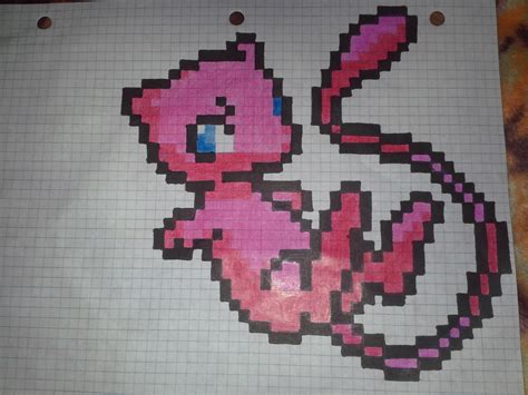 pixel mew drawing  dragonmaster dragoart