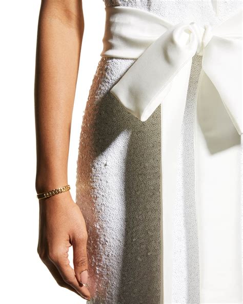 Badgley Mischka Collection Sequin Tuxedo Halter Gown | Neiman Marcus