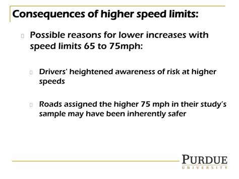 PPT - The effects of interstate speed limits on driving speeds: Some