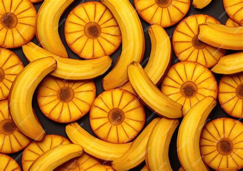 Premium AI Image | Professional photography of Pattern of Plantains fruits Generat