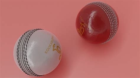 RED AND WHITE KOOKABURRA CRICKET BALL 3D model | CGTrader