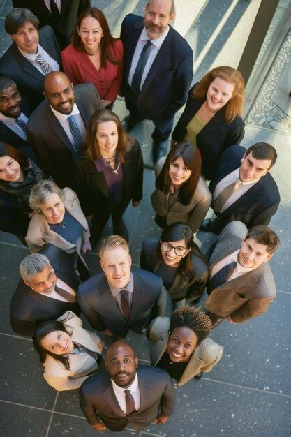 teams upward gaze premium ai generated image