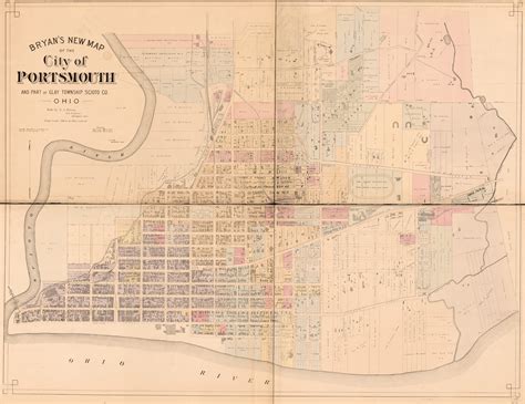 Bryan's New Map of the City of Portsmouth and Part of Clay Township