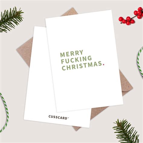 merry fucking christmas funny christmas card  cusscard