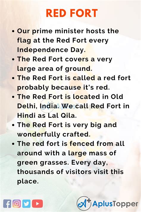 10 Lines on Red Fort for Students and Children in English - A Plus Topper