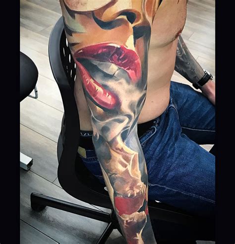 Smoking Lips, Mens Full Sleeve