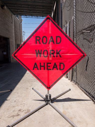 SmartSign Road Work Ahead MUTCD Compliant Sign 24 X 24 3M Engineer ...