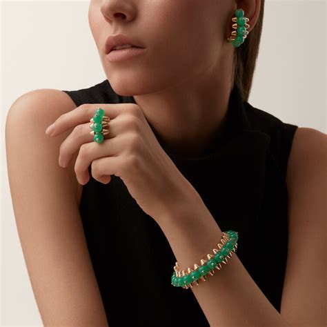 clash de cartier single earring chrysoprase extra large model