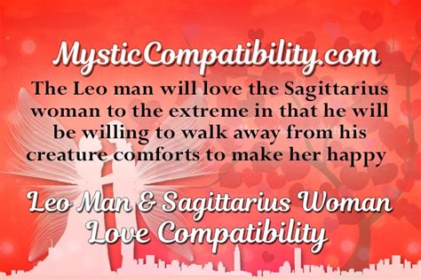 Leo Man Sagittarius Woman Compatibility - Mystic Compatibility