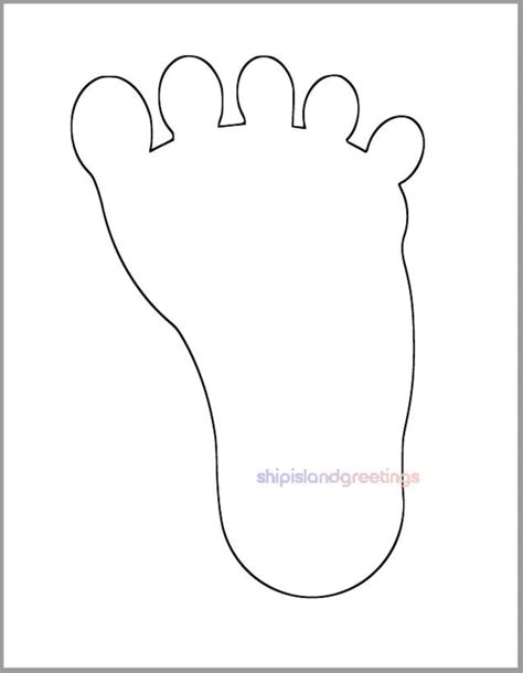 9 Inch Footprint Template-baby Shower Decor-large Printable Footprint ...