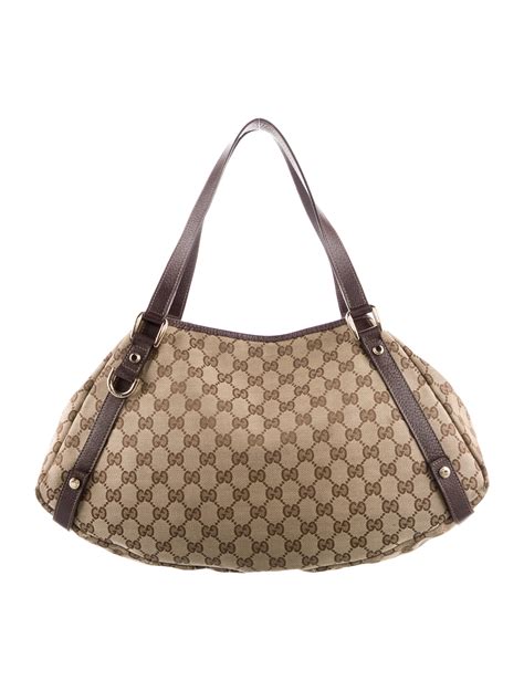 Gucci Leather Shoulder Bag - Brown Shoulder Bags, Handbags - GUC1039346 ...