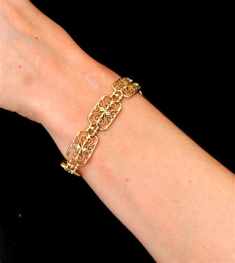 late  century bracelet  openwork decor