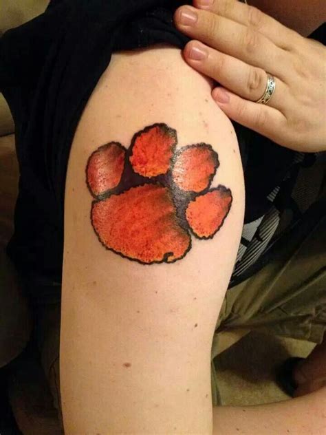 clemson tiger paw tattoo design - inherbeautymakeupartistrybylulu