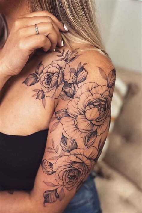 Tattoo Ombro E Braço Feminina - tatuagens-florais-no-ombro-indo-pro-braco | Tatuagens femininas no ...