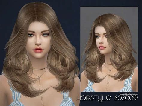 Прическа 202009 - Прически - Моды для Sims 4