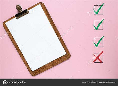Check List Clipboard Pink Background Stock Photo by ©Opiakaistudio