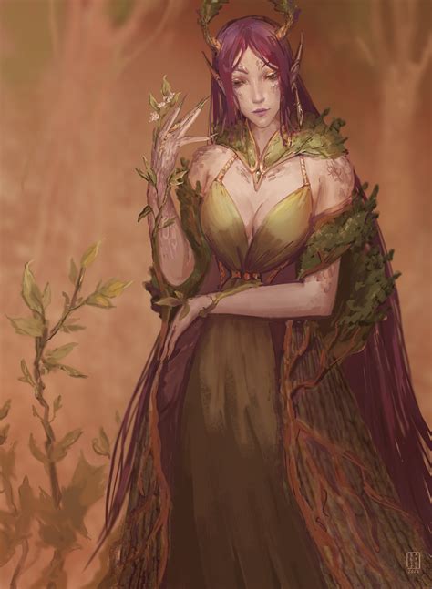 ArtStation - Dryad of the forest.