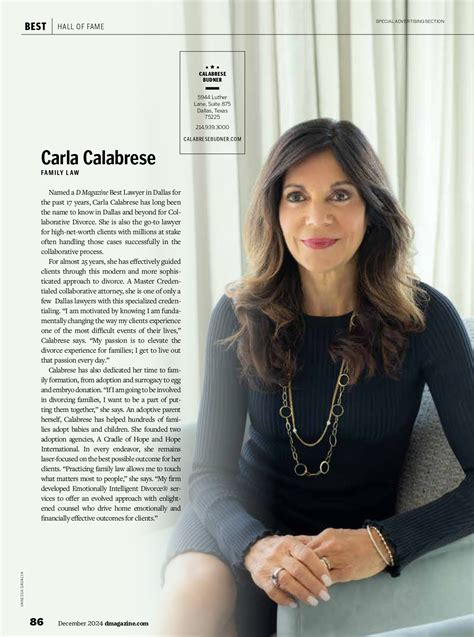 Carla Calabrese Named to D Magazine’s “D Best Hall of Fame” for Family