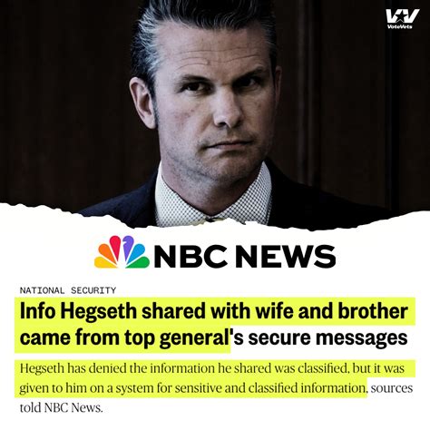 VoteVets - 🚨Pete Hegseth took classified strike plans from... | Facebook