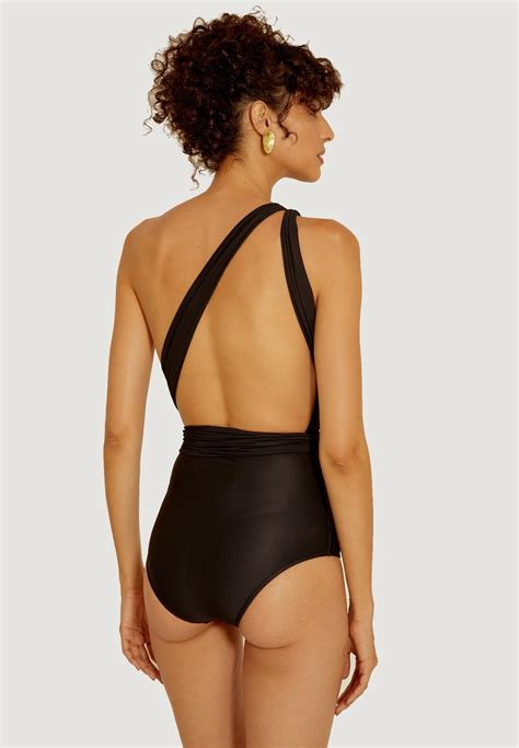 Lenny Niemeyer Chic One Piece Halter Swimsuit Multiway Black – Catriona