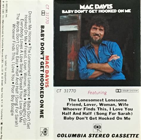 Mac Davis – Baby Don't Get Hooked On Me (1972, Cassette) - Discogs