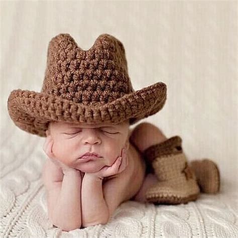 Newborn Cowboy Hat Crochet Pattern