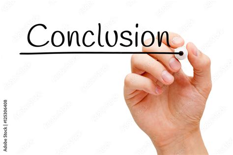 Hand Writing Word Conclusion With Black Marker Stock Photo | Adobe Stock