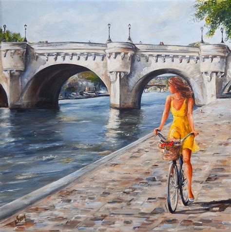 Marie-Laure SOUQ - Sous le pont neuf, 2021 - Huile sur toile signée