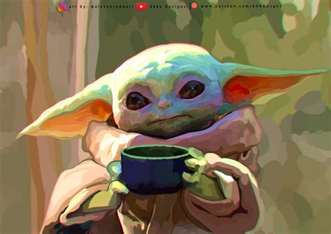 Baby Yoda Fan Art Painting on Behance