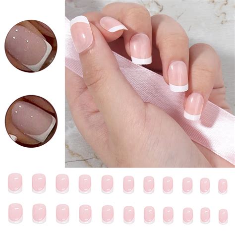 Reusable UV Finish Acrylic Press On Nails, Semi Cured Gel Strips For