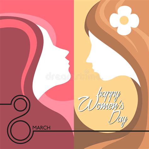 Woman`s Day Color Vector Illustration Stock Vector - Illustration of ...