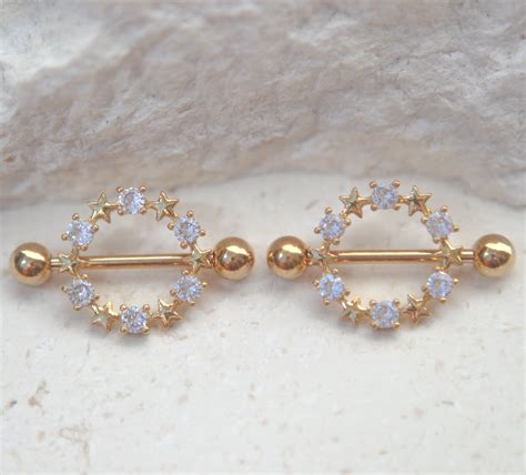 Shooting Star Nipple Piercing - Dainty By Kate