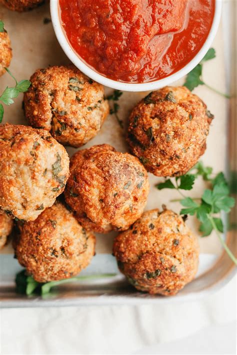 Baked Parmesan Chicken Meatballs - The Whole Cook
